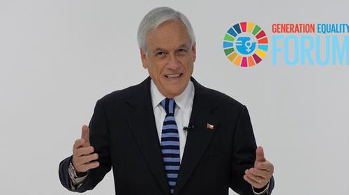 Presidente Piñera anuncia compromisos sobre equidad de género en Foro Generación Igualdad de París