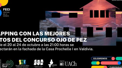 Con charla de fotografía científica y gran proyección 3D sobre fachada de Casa Prochelle I se inicia FECI en Los Ríos